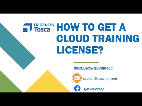 Tosca Tutorial | Lesson 2 - How to get a free cloud training license? | Free License |