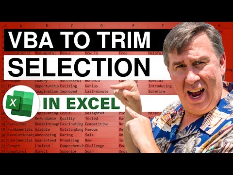 Excel - Powerful Excel VBA Macro to TRIM Selection - Episode 2268