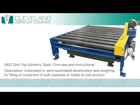 Grid Top Vibratory Weigh Table for Plastic Pellets - Cleveland Vibrator Co.