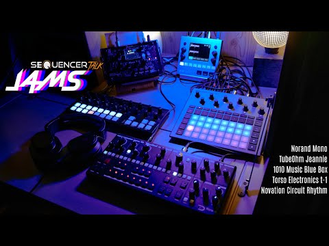 Torso Electronics t-1 - TubeOhm Jeannie - Norand Mono - Novation Circuit Rhythm / SequencerTalk Jams