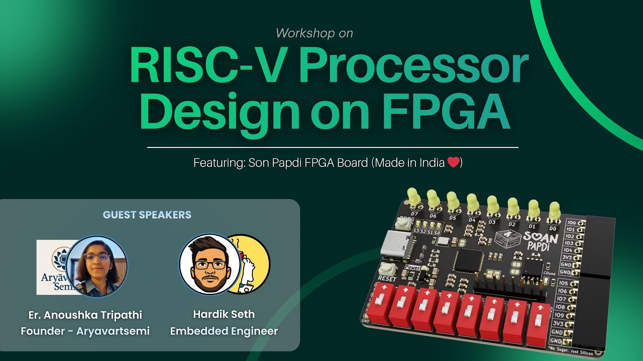 RISC-V Processor Design on FPGA | Full Workshop by Er. Anoushka Tripathi | Son Papdi FPGA Board