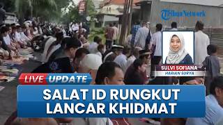 Salat Id Muhammadiyah di Rungkut Meluber hingga Penuhi Jalan Medokan Asri, Warga Antusias