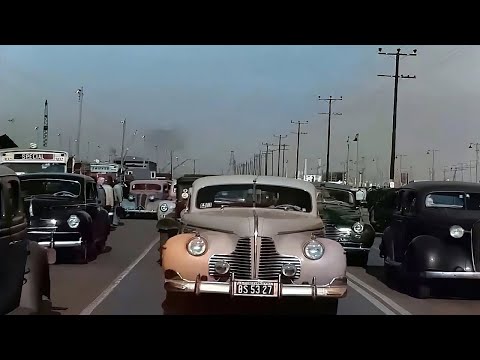 California 1935, Wilshire Blvd in color | FM Documentary