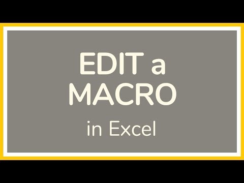 How to Edit a Macro in Excel - Tutorial