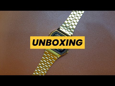 Unboxing the Casio A159WGEA-1DF | Vintage Gold Digital Watch That Still Shines ✨