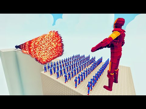 100x CAPTAIN AMERICA +GIANT IRONMAN vs EVERY GOD - Totally Accurate Battle Simulator TABS