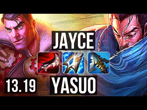 JAYCE vs YASUO (MID) | 70% winrate, Rank 6 Jayce, Legendary | TR Challenger | 13.19