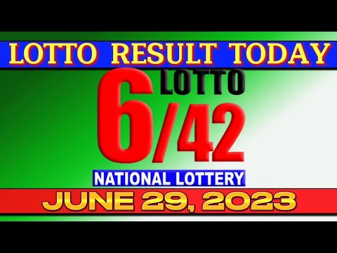 6/42 LOTTO 9PM RESULT TODAY JUNE 29, 2023 #642lotto #lottoresult #lottoresulttoday