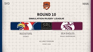 Sydney Roosters v Manly Warringah-Sea Eagles | Season 1, Round 10 | SRL 2.0