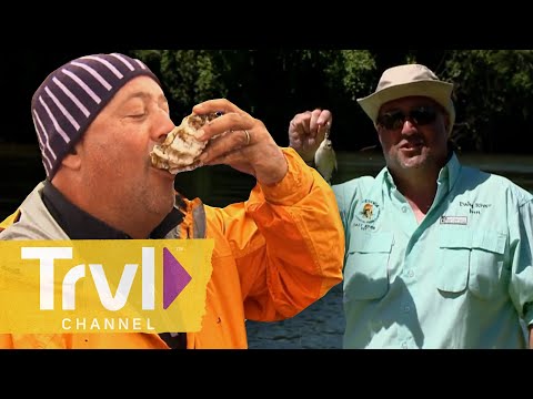 Andrew Goes Fishing for His Feasts | Bizarre Foods with Andrew Zimmern | Travel Channel