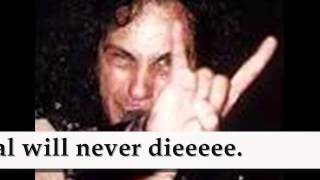 DIO - METAL WILL NEVER DIE. (Lyrics on Screen)