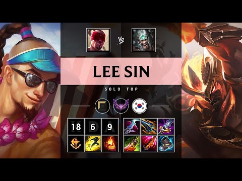 Lee Sin Top vs Tryndamere: Triple Kill, Dominating - KR Master Patch 14.24