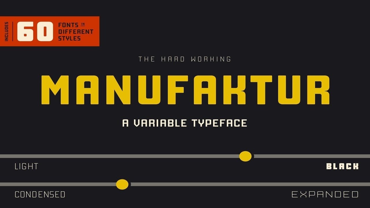 Manufaktur   A 60 fonts family Font Free Download