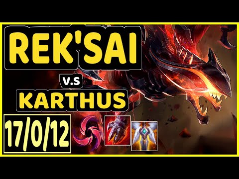SHINI (REK'SAI) vs KARTHUS - 17/0/12 KDA JUNGLE CHALLENGER GAMEPLAY - BR