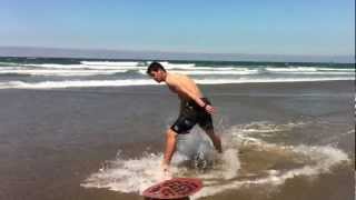 preview picture of video 'Cannon Beach Skimboarding SkimBoard'
