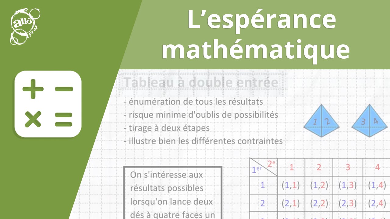 L'espérance mathématique