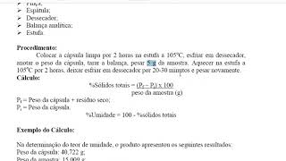 Aula Determinação do Teor de Umidade