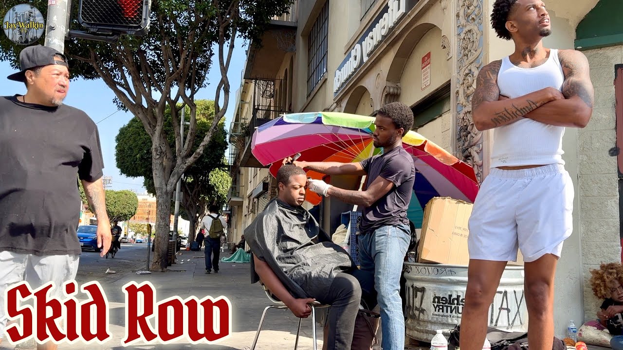 ⛺️Sidewalk Tattoos & Haircuts💈• Ep 80 | Los Angeles, California 🇺🇸 [4K]