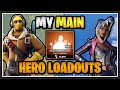 My MAIN HERO LOADOUTS In Fortnite Save The World