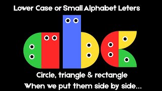 Lowercase Alphabet Letters with Phonics | Learn with Shapes: Circle, Triangle, Rectangle & More!