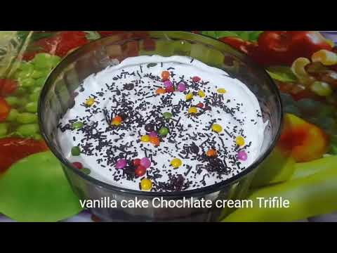 Vanilla cake Chocolate cream Trifle (Assembling )