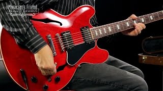 Video thumbnail for Gibson ES-335 Limited Edition Sixties Cherry Semi-Hollow Body Electric Guitar by Musician's Friend