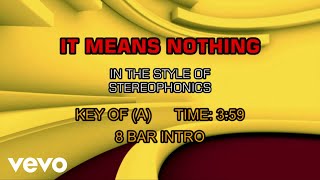 Stereophonics - It Means Nothing (Karaoke)
