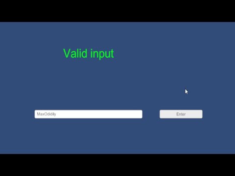 How to Get User Input and Validate It Using Unity