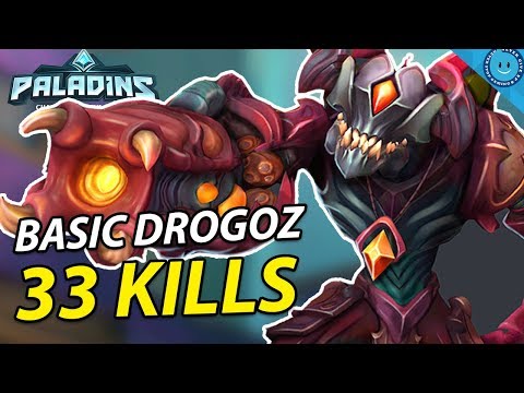 DROGOZ BASIC BUILD! 140K Damage and 33 KILLING BLOWS?! | (Paladins Drogoz Gameplay)