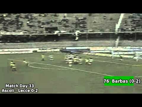 Serie A 1989-1990, day 33: Ascoli - Lecce 0-2 (Barbas 2nd goal)