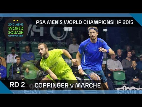 Squash: 2015 PSA Men's World Championship Rd 2 Highlights: Coppinger v Marche