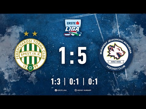 Gólösszefoglaló EL 66 - FTC-Telekom - Budapest Jégkorong Akadémia HC 1-5 20221104