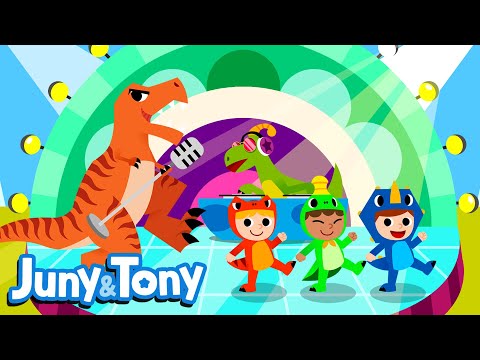 Hoo ChaCha Dinosaurs | Let's Dance with Dinosaurs | Dinosaur Songs for Kids | JunyTony