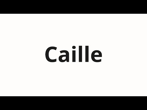 How to pronounce Caille
