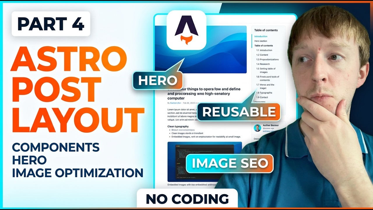 [Part 4] How to Build an Astro Blog Post Layout – Hero, Components, Image Optimization (AI Prompts Included)