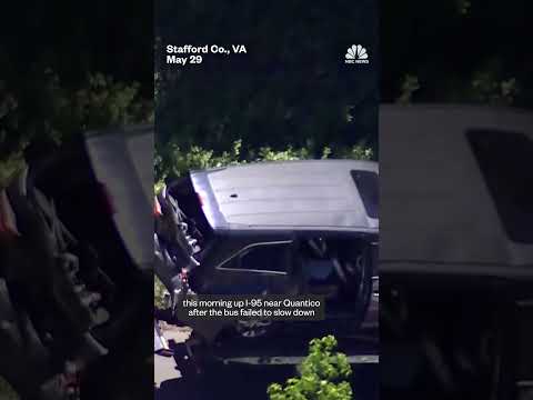 2 children among 5 people killed in bus crash on I-95 in Virginia