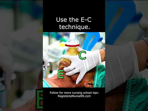 Nurse CPR E-C Seal Technique - Ambu Bag Mask Resuscitation
