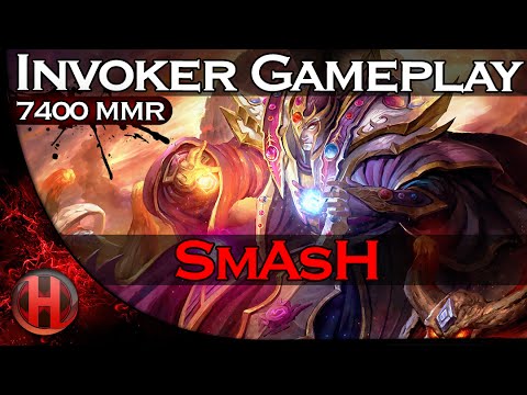 SmAsH 7400 MMR Invoker Gameplay Dota 2