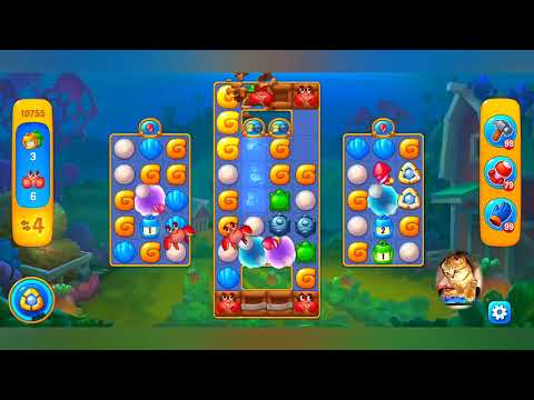 фишдом 2022  #  10755 уровень - прохождение без бустеров # Fishdom,   10755  level - no Boosters.