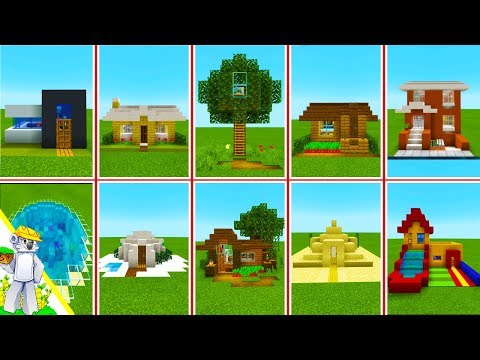 TSMC - Minecraft - Minecraft Tutorial :10 Houses in 10 Styles that you can build as well!