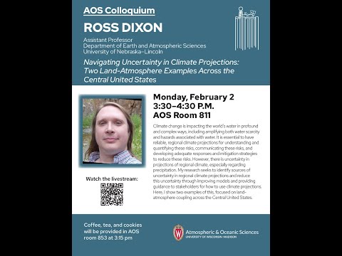 UW-AOS Colloquium - February 2, 2026 - Ross Dixon