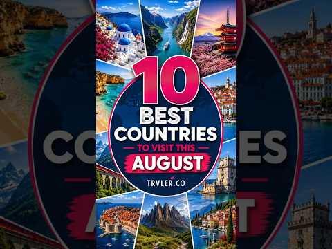 Top 10 Best Countries to Visit in August 2026 🌍 | Perfect Weather & Summer Travel Guide #shorts