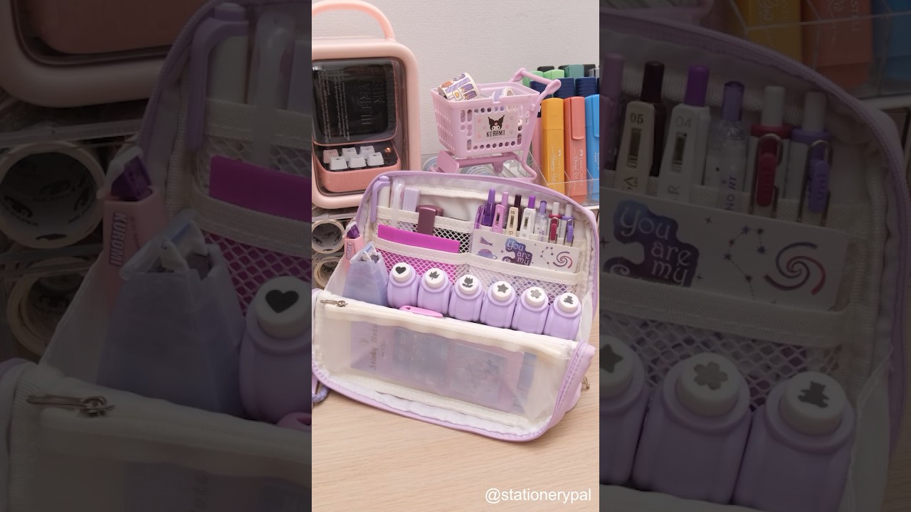 What’s in my pencil case purple version💜. #shorts