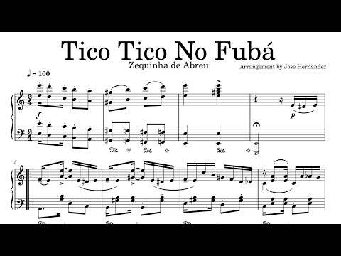 Tico-Tico No Fubá by Zequinha De Abreu | Piano Solo + Sheet Music | ChochePiano
