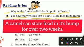 The Ship Of The Desert , Question Answers , UNIT 10 , class 3 ncert MARIGOLD
