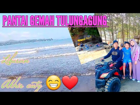 Seru banget main di pantai gemah Tulungagung - liburan akhir cuti  @rizqialengloy