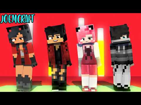 COUPLE DANCE CREW ULTIMA FAMILY | SHUFFLE DANCE | APHMAU, AARON, KC, ZANE - Minecraft Animation