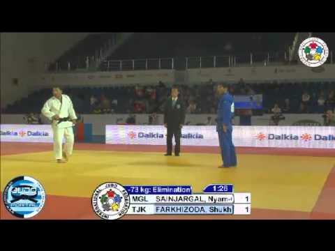 Judo Grand Slam Moscow 2012  -73kg SAINJARGAL (MGL)-FARKHIZODA (TJK)