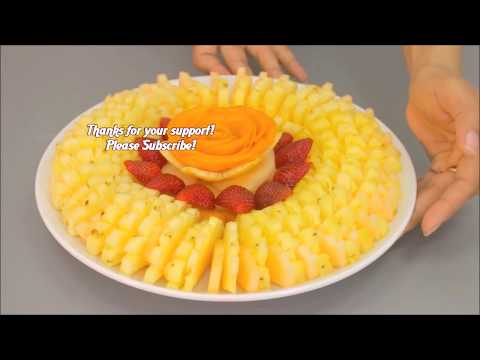 Beautiful Fruit Arrangement How to Cut, Slice & Serve - YouTube