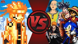 NARUTO vs THE WORLD! (Naruto vs Goku, Saitama, Sonic, Luffy, Ichigo, Aang &amp; More!) Animation Rewind